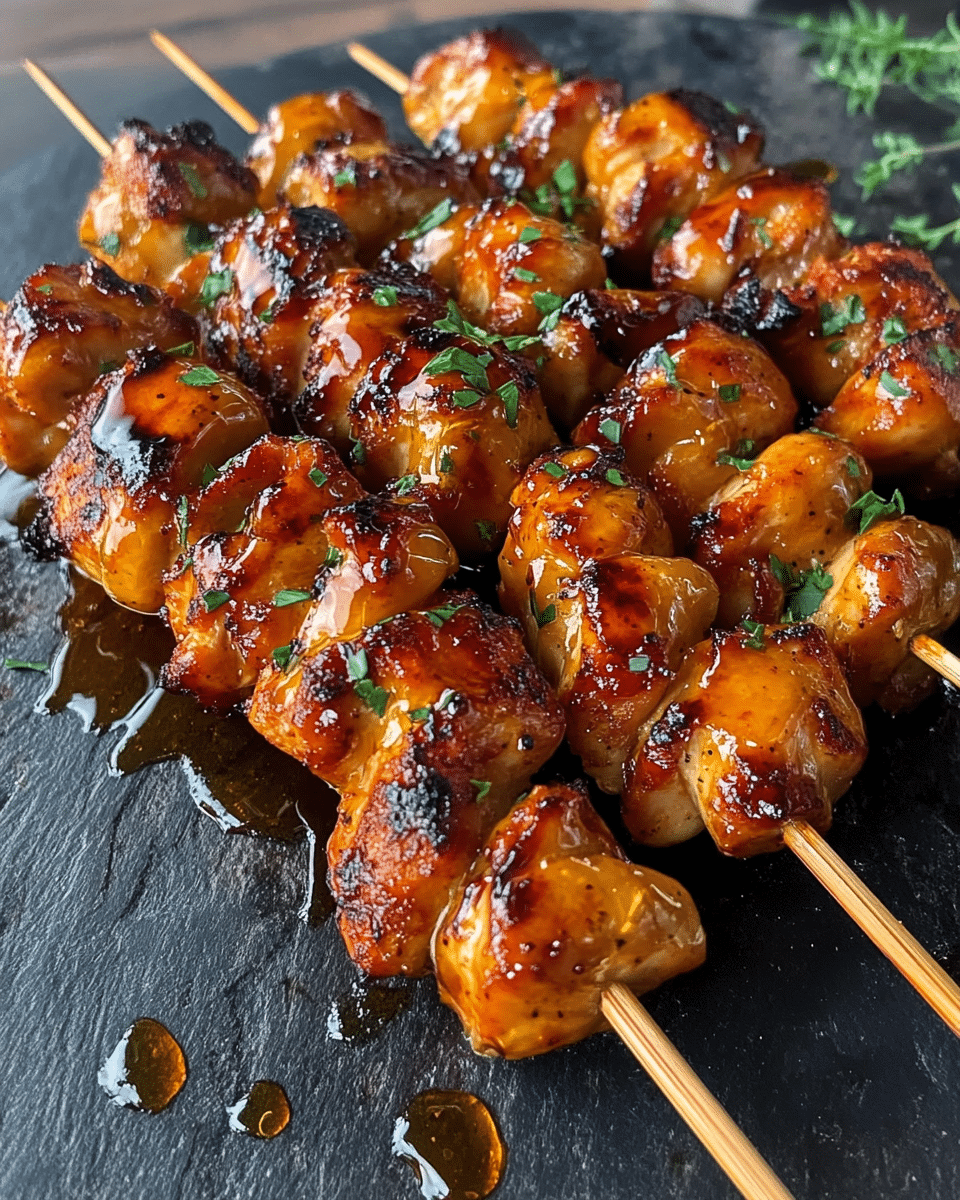 Hot Honey Grilled Chicken Skewers