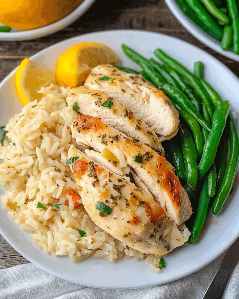 Lemon Herb Chicken Breasts with Rice Pilaf