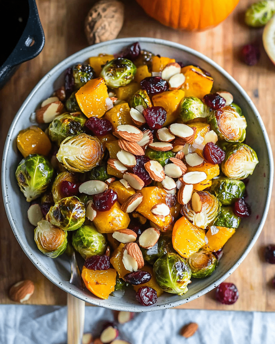 Maple Roasted Brussels Sprouts and Squash