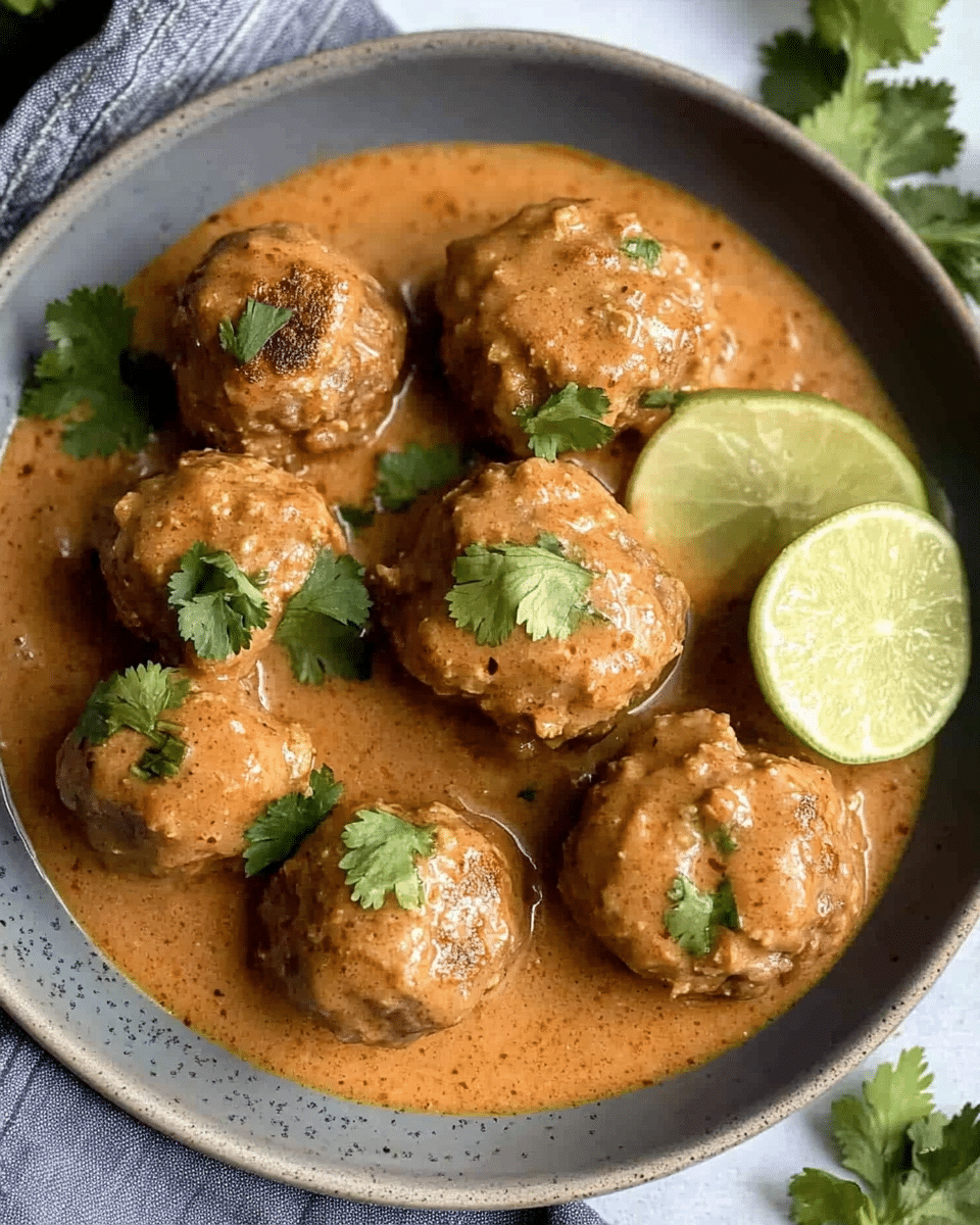 Red Curry Turkey Meatballs