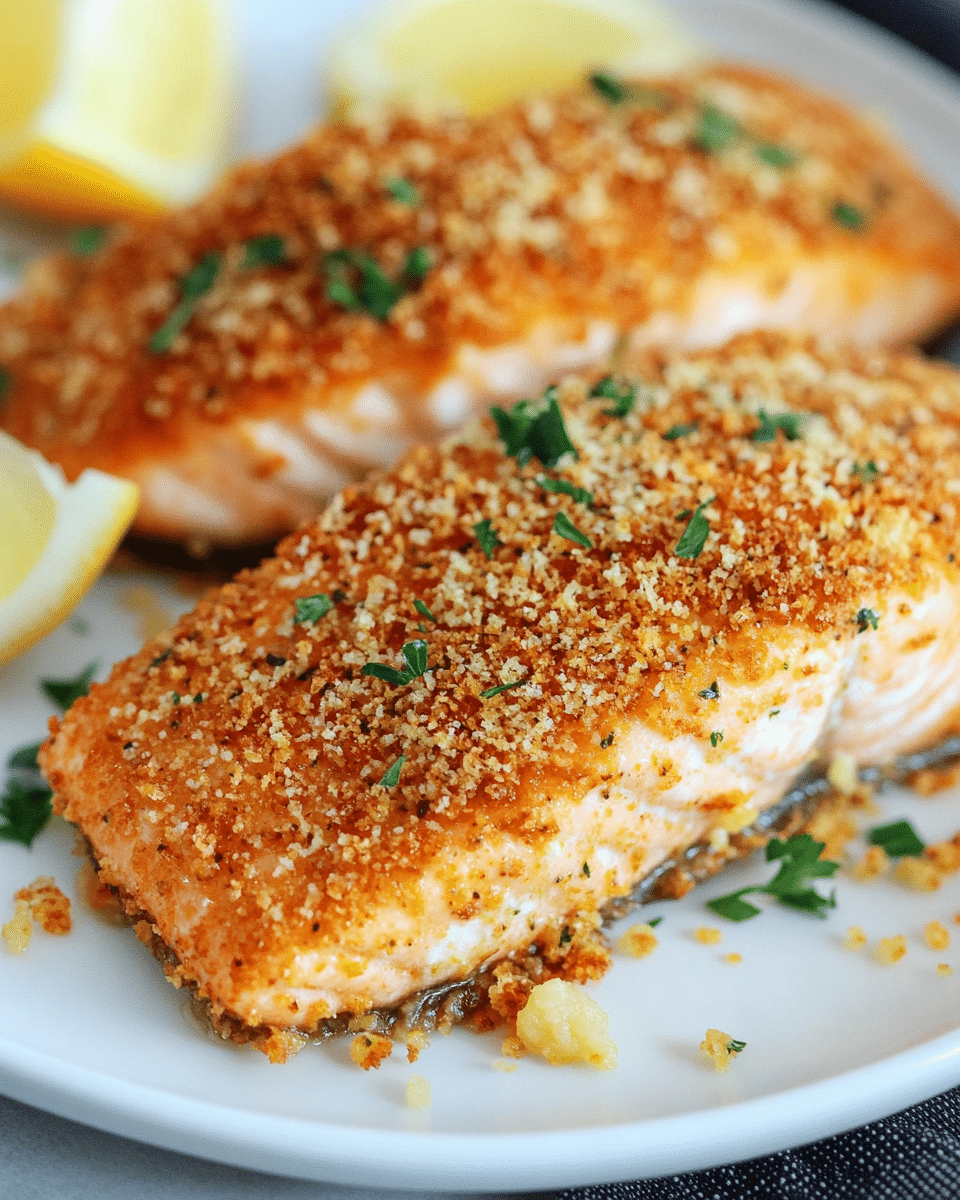 Parmesan Crusted Salmon with Mango Salsa