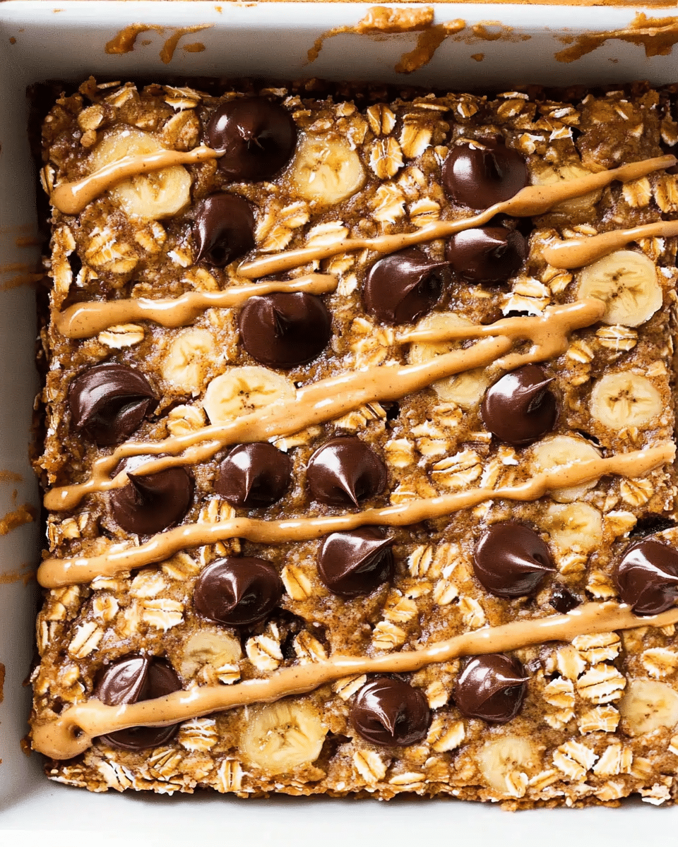 Peanut Butter Baked Oatmeal Bars