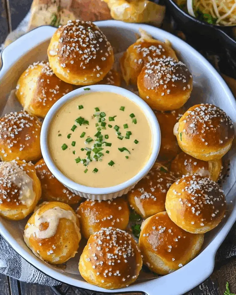 Pretzel Bites with Cheese Sauce