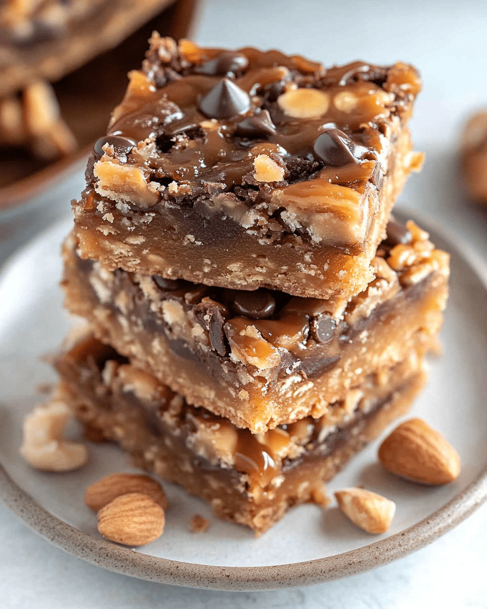 Keto Salted Caramel Magic Bars