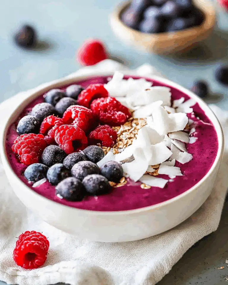 Smoothie Bowl with Berries and Coconut