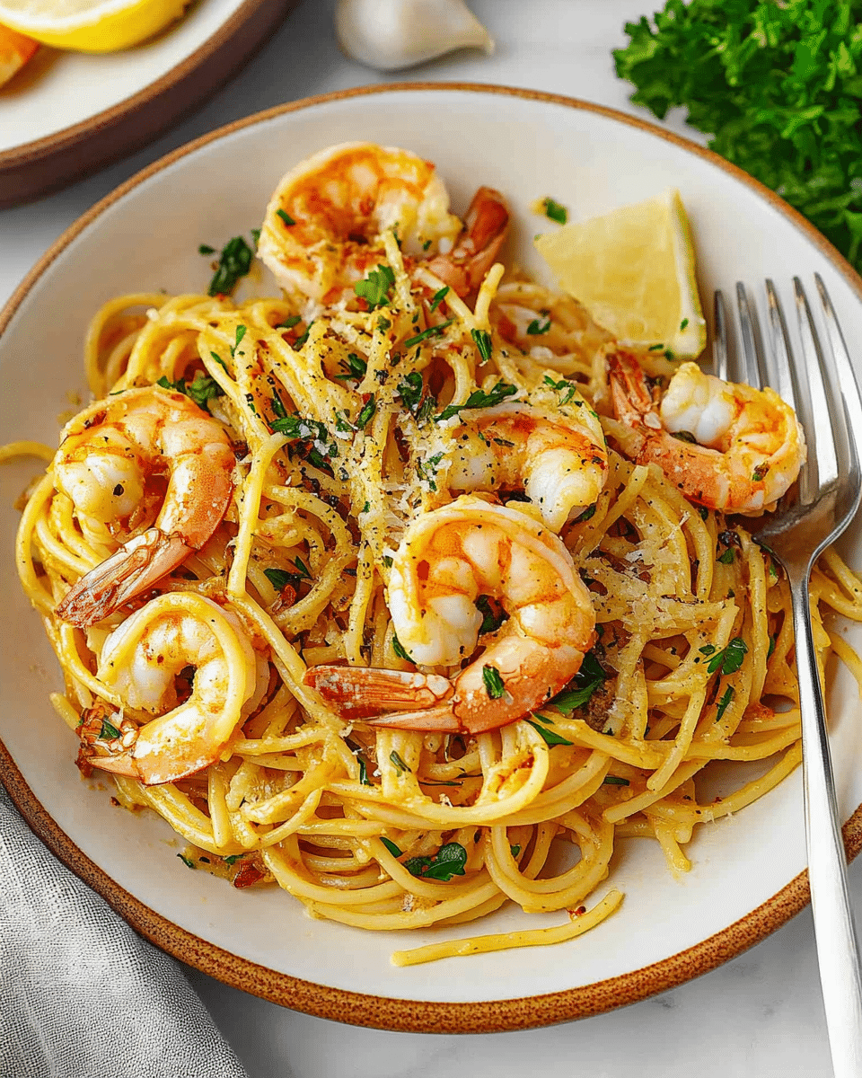 Spicy Garlic Prawn Pasta