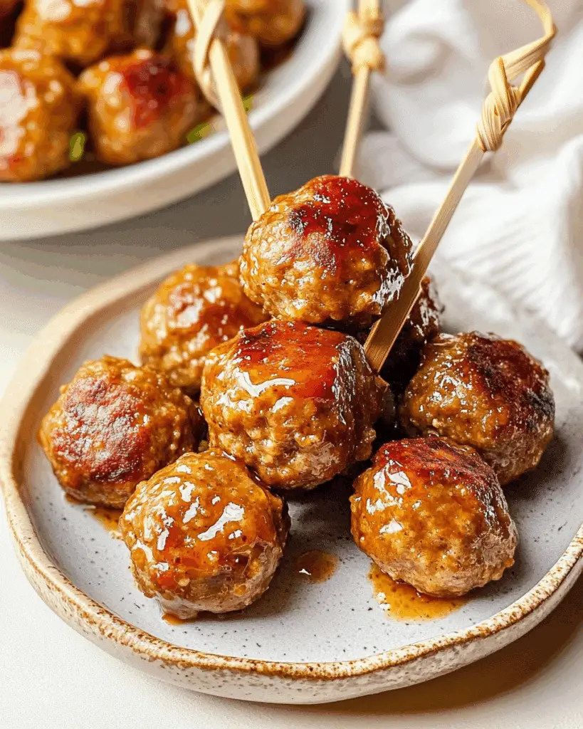 Apple Butter Meatballs