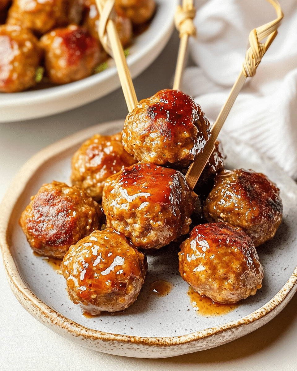 Apple Butter Meatballs