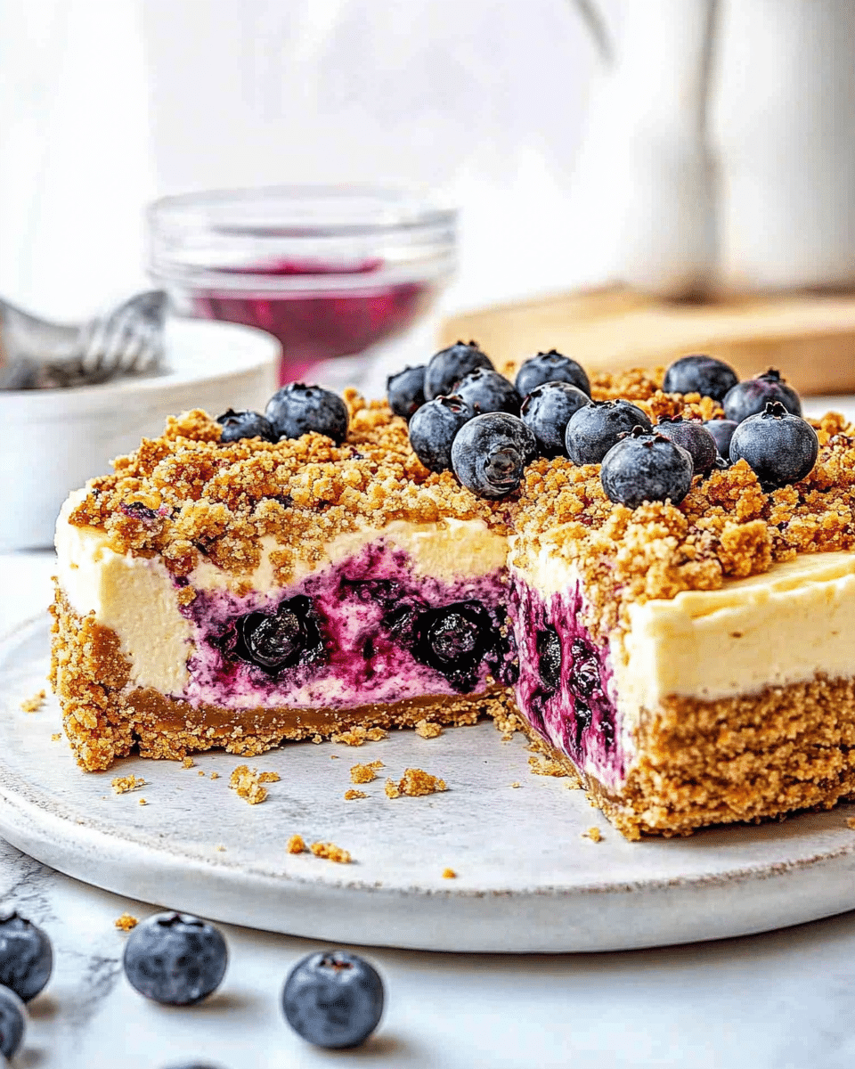 Blueberry Crumble Cheesecake