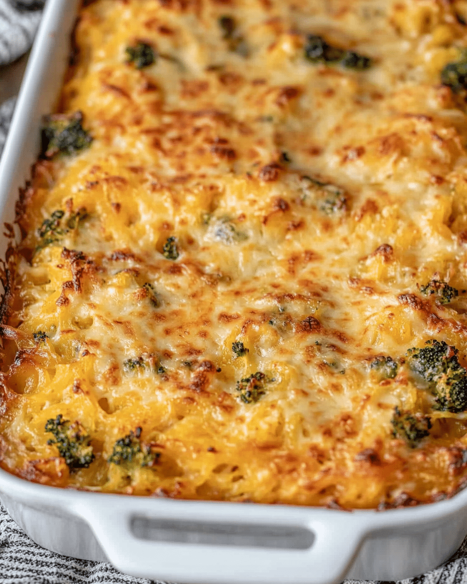 Broccoli Cheddar Spaghetti Squash Casserole