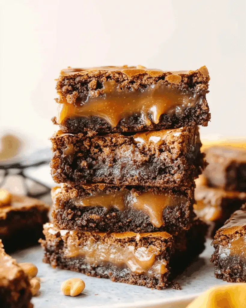 Cake Mix Caramel Brownies
