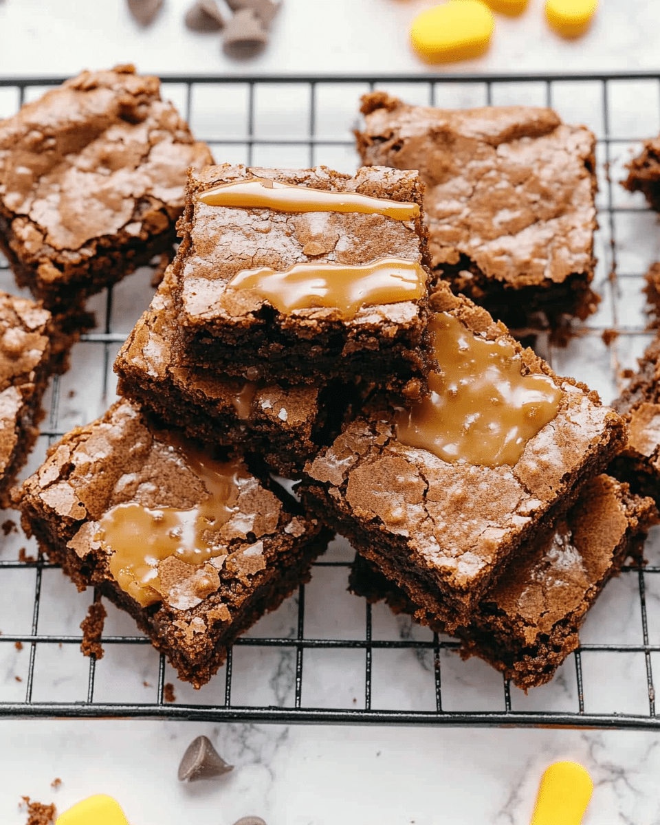 Cake Mix Caramel Brownies