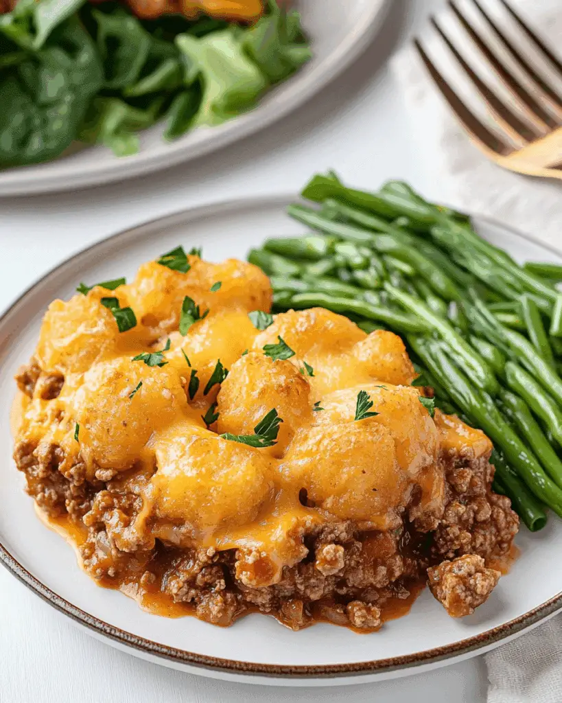 Cheeseburger Tater Tot Casserole