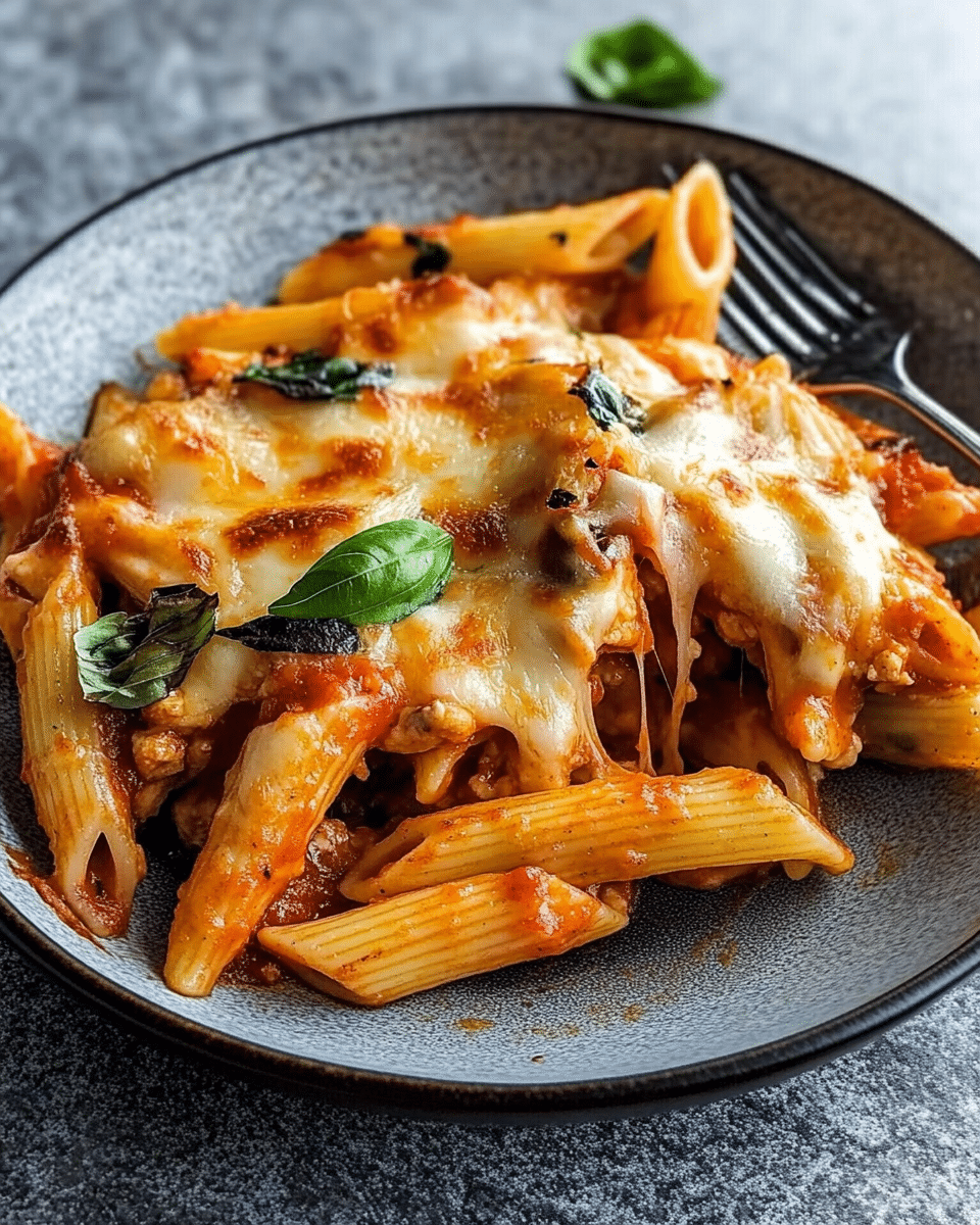 Chicken Caprese Pasta Bake