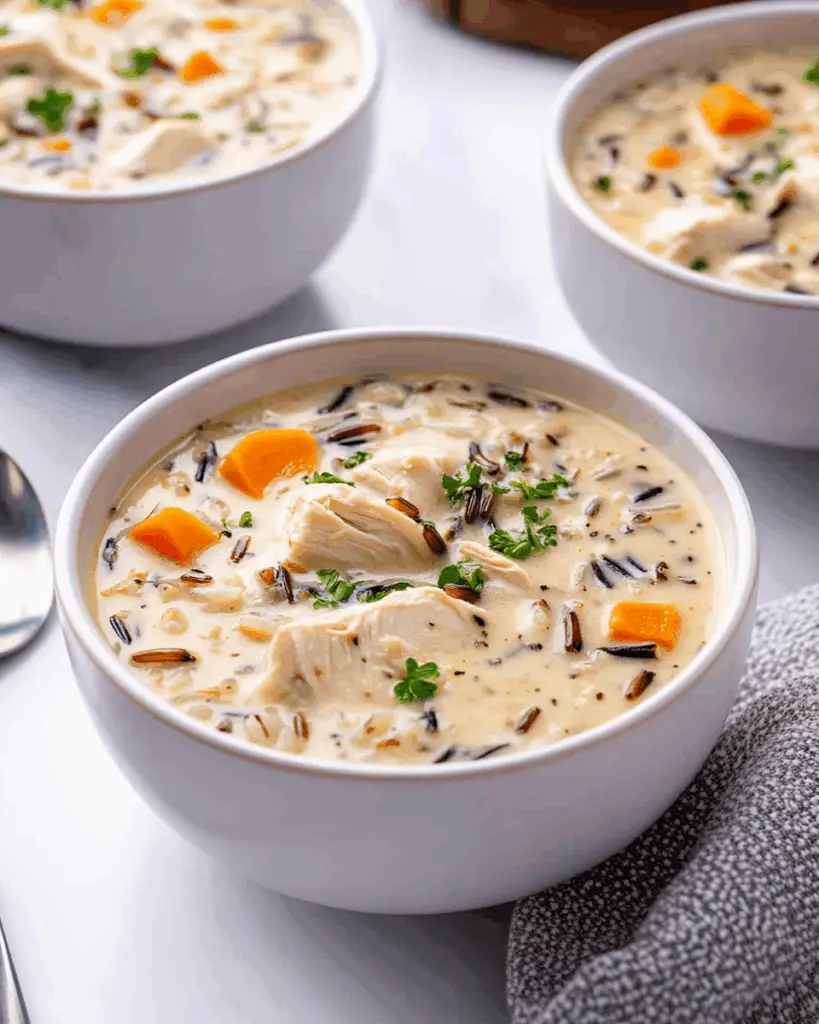 Slow Cooker Thai Chicken and Wild Rice Soup