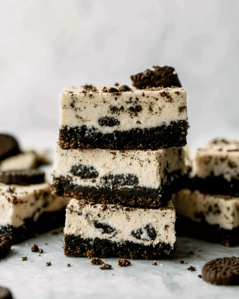 Cookies and Cream Cheesecake Bars