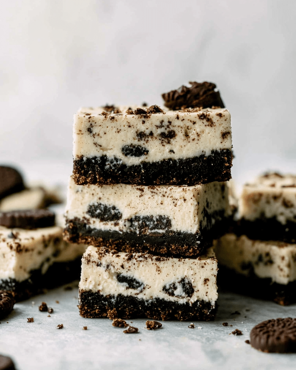 Cookies and Cream Cheesecake Bars