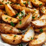 Crispy Garlic Baked Potato Wedges