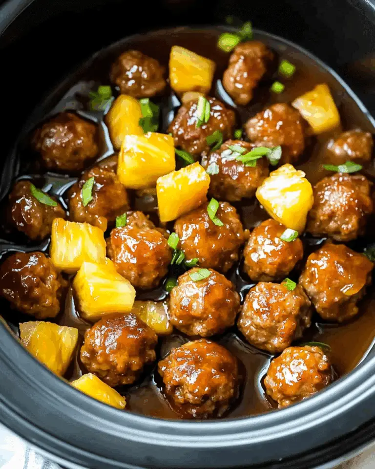 Crock Pot Huli Huli Meatballs