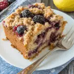 Glazed Berry Coffee Cake with Lemony Crumbs