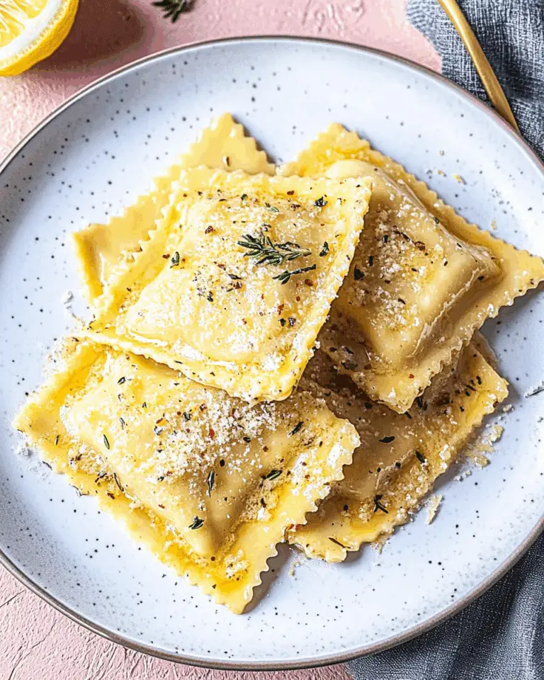 Creamy Lemon Herb Butter Ravioli