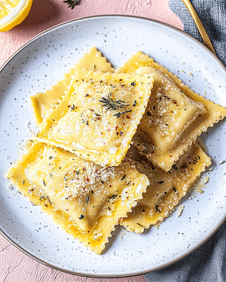 Creamy Lemon Herb Butter Ravioli