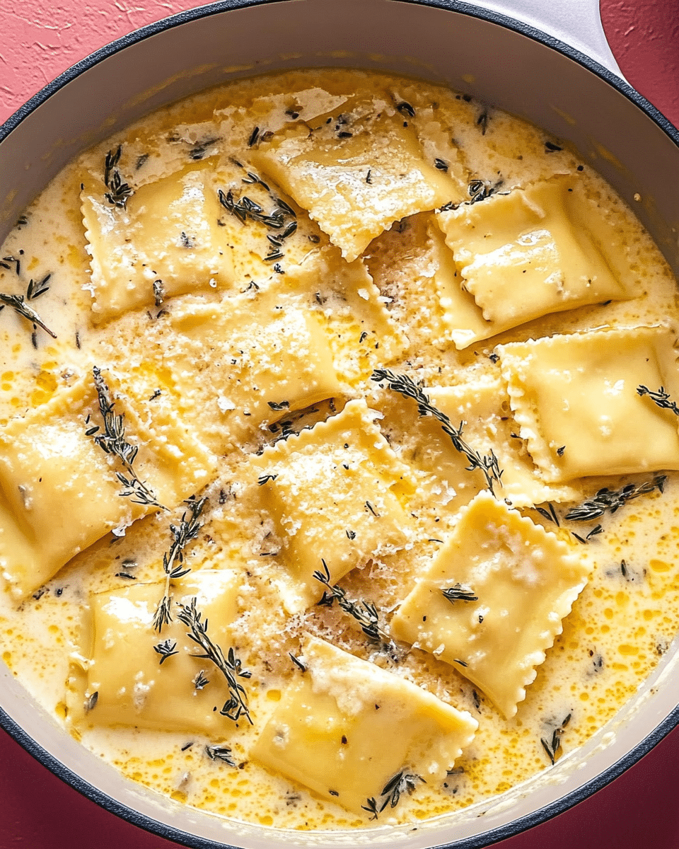 Creamy Lemon Herb Butter Ravioli