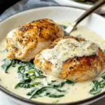 One Pot Creamed Spinach Chicken