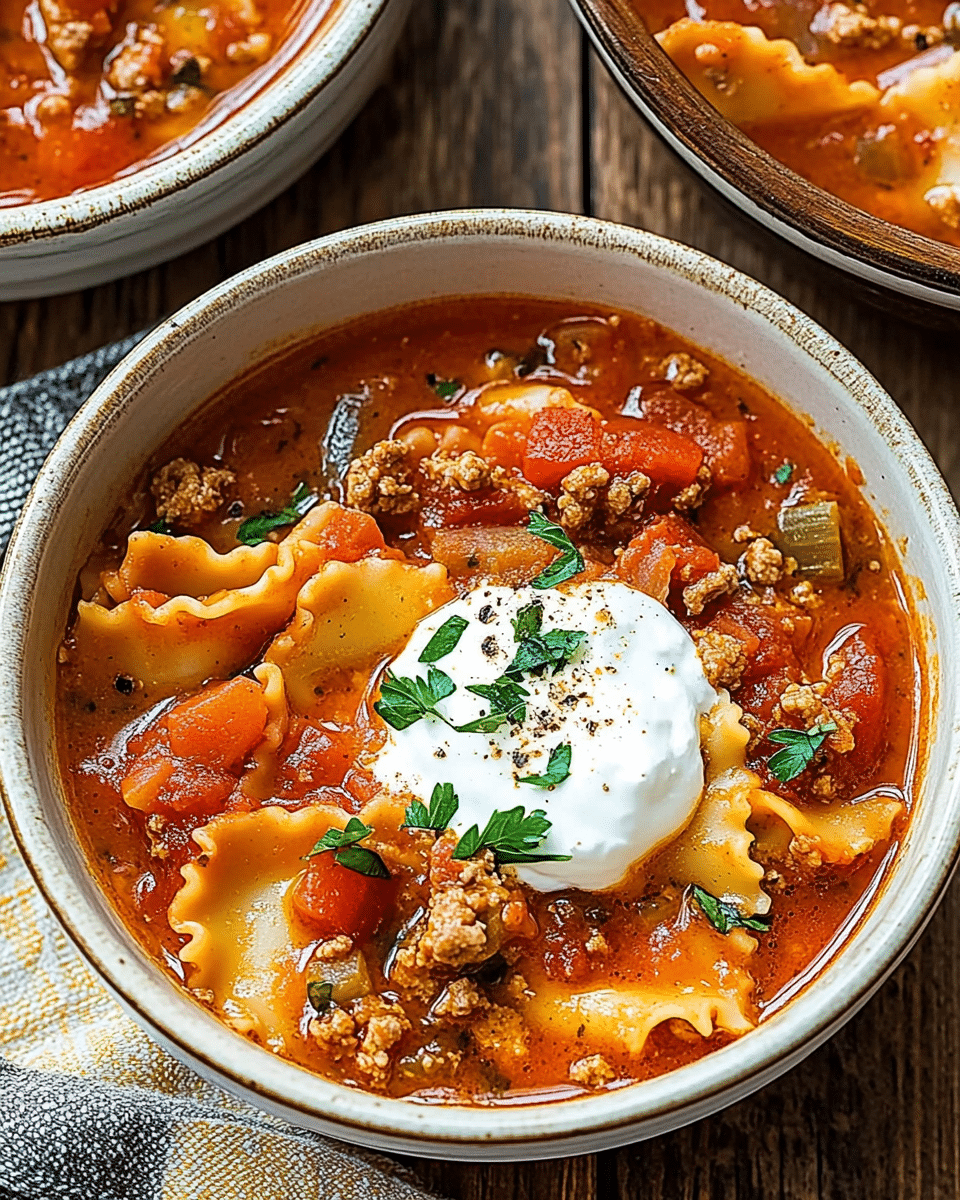 One Pot Lasagna Soup
