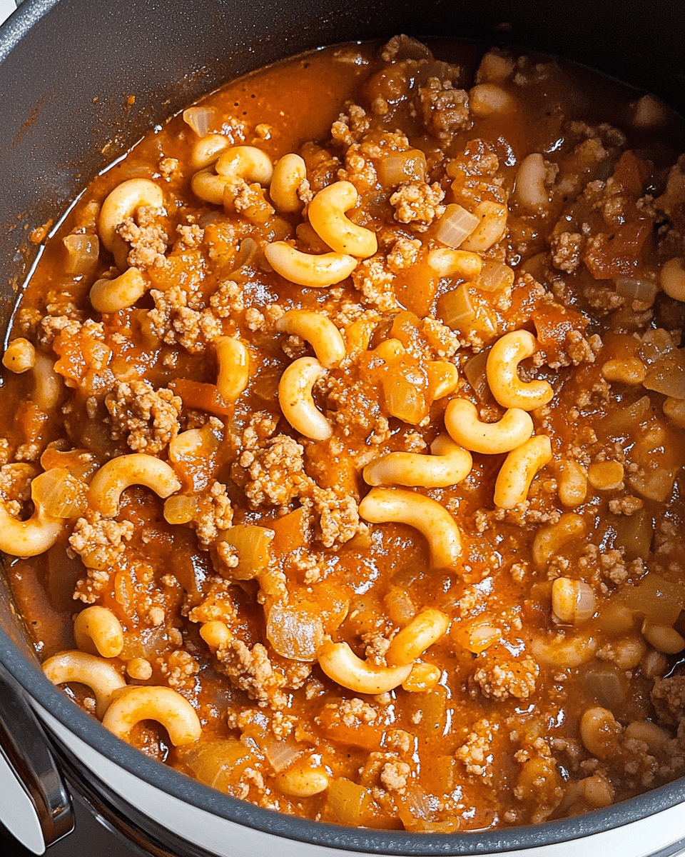 One-Pot Vegan Hamburger Helper