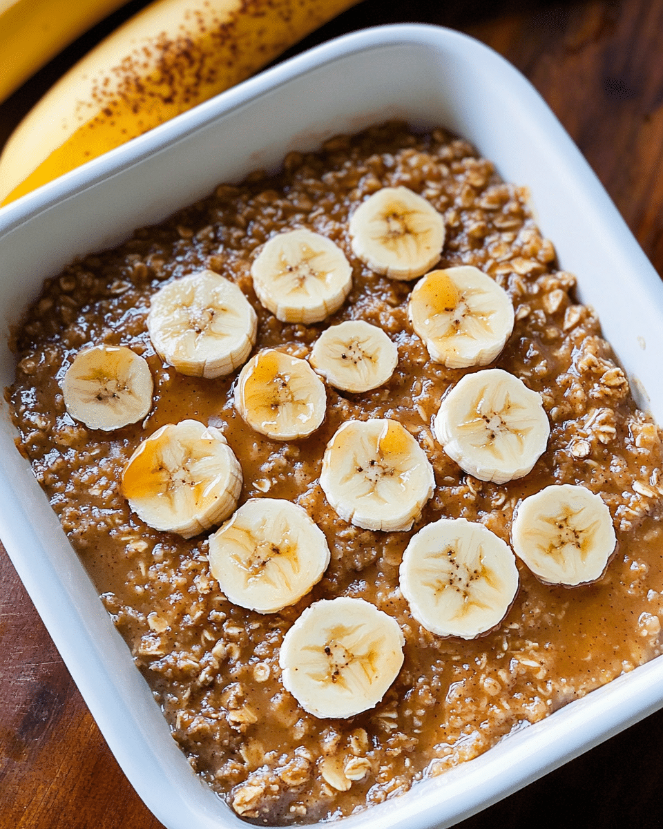 Peanut Butter Banana Baked Oatmeal
