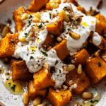 Roasted Pumpkin with Lemon Yogurt Sauce
