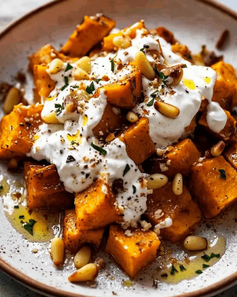 Roasted Pumpkin with Lemon Yogurt Sauce