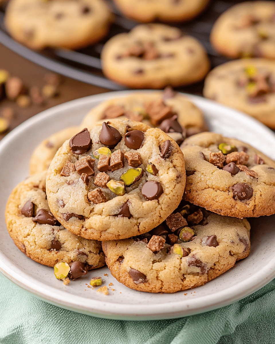 Salted Pistachio Chocolate Cookies