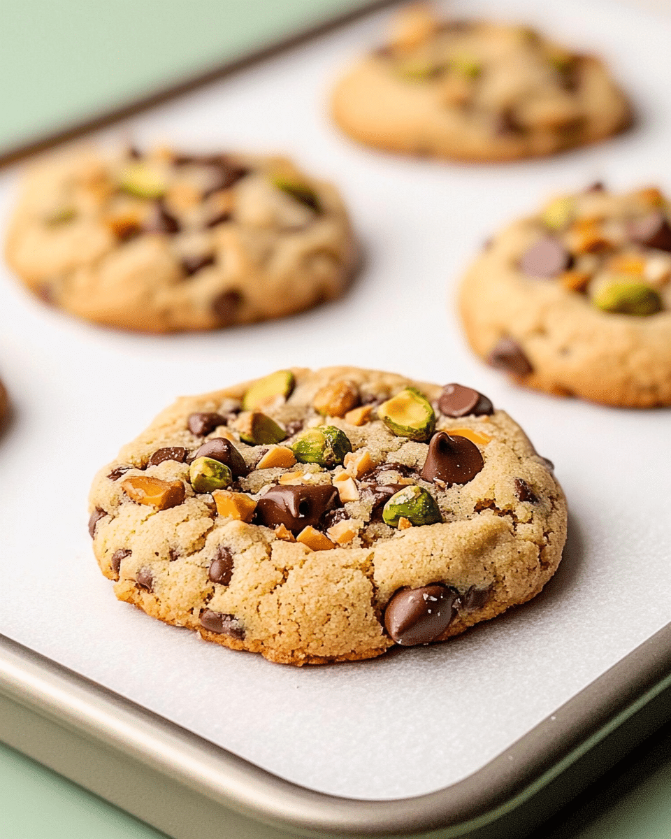 Salted Pistachio Chocolate Cookies