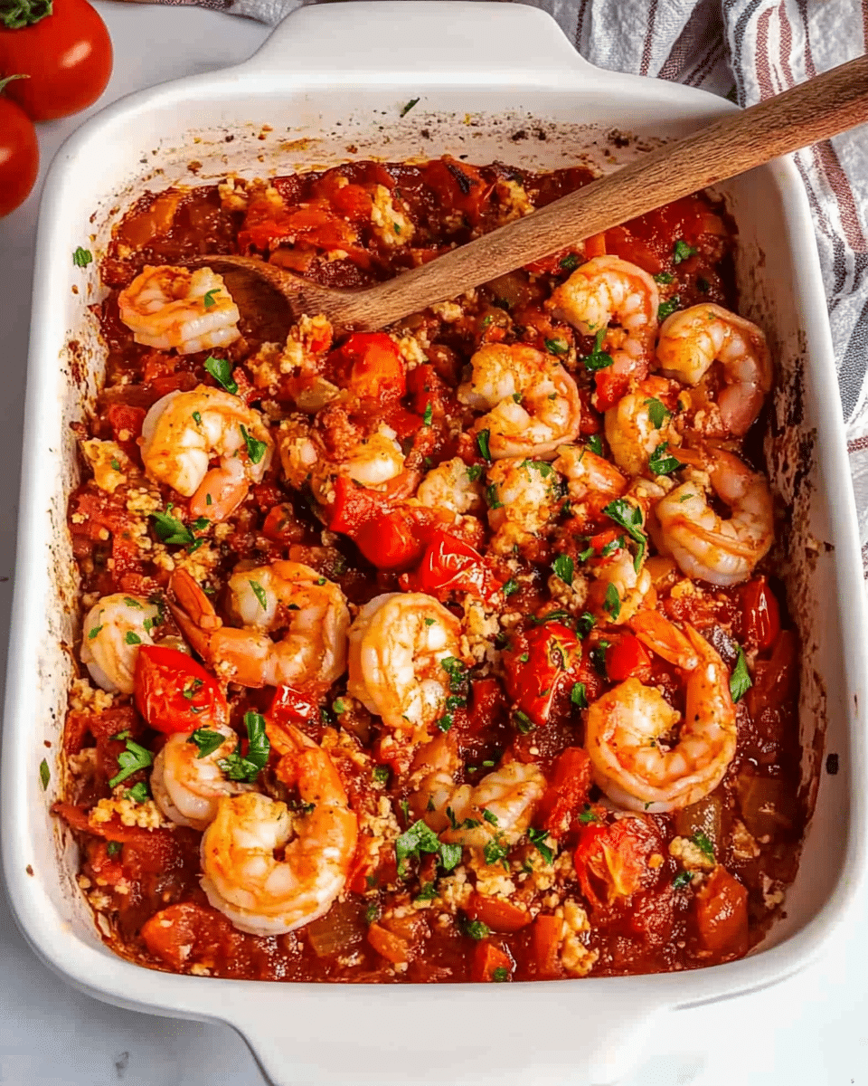 Shrimp Bake in Tomato Sauce