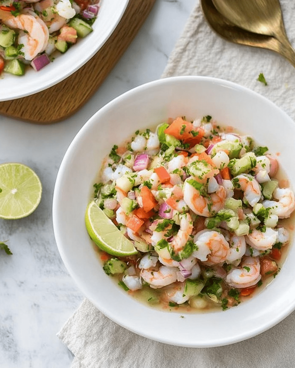 Shrimp Ceviche Tostada
