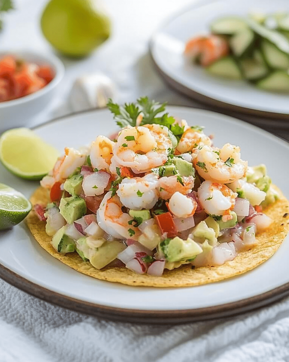 Shrimp Ceviche Tostada