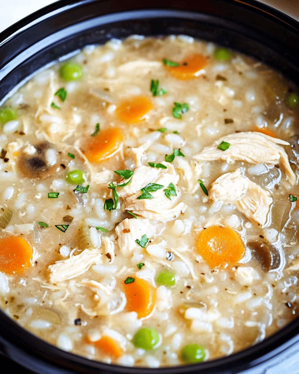 Slow Cooker Chicken and Rice Soup