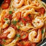 Spicy Shrimp Pasta with Tomatoes and Garlic