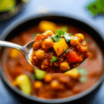 Spicy Slow Cooker Chickpea Chili