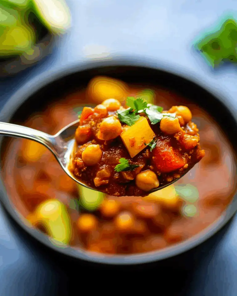Spicy Slow Cooker Chickpea Chili