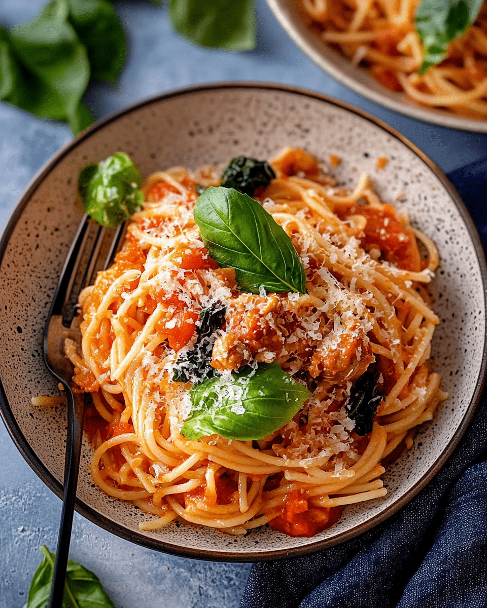 Tuna Spaghetti in Tomato Sauce
