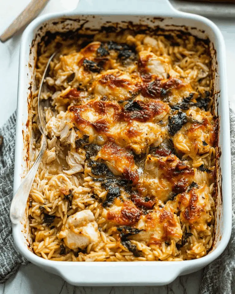 Tuscan Chicken Orzo Bake