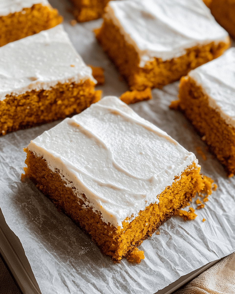 Vegan Pumpkin Cake Bars