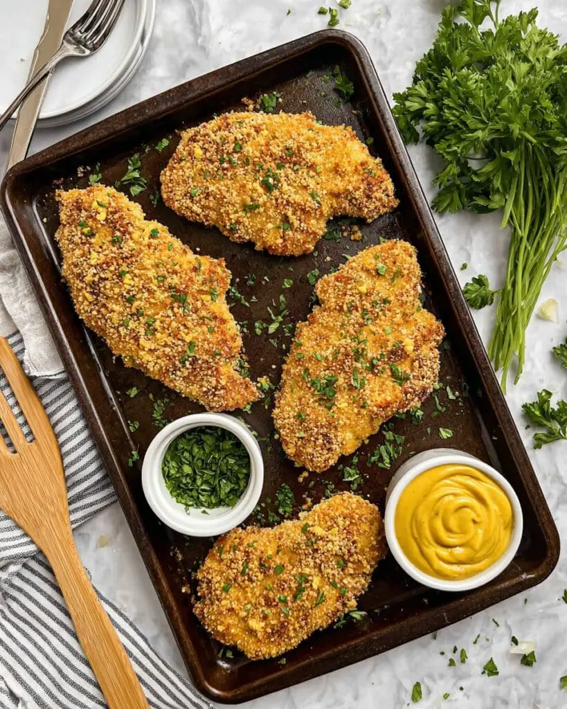 Pretzel Crusted Oven-Fried Chicken Recipe