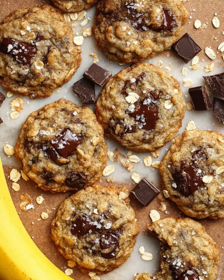 Banana Oat Chocolate Chunk Cookies Recipe