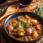 Portobello Vegan Beef (Less) Stew Recipe