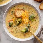 Broccoli Cheddar Orzo Soup Recipe