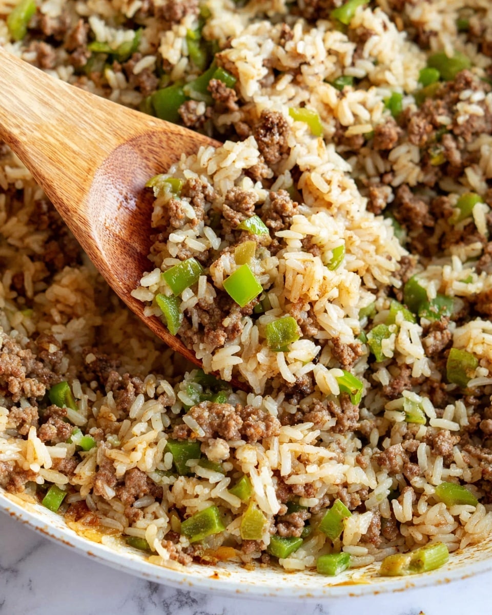 Savory Cajun Dirty Rice with Ground Beef and Chicken Livers Recipe